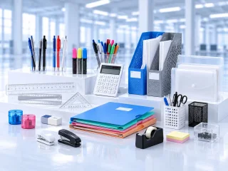 Plastic stationery products