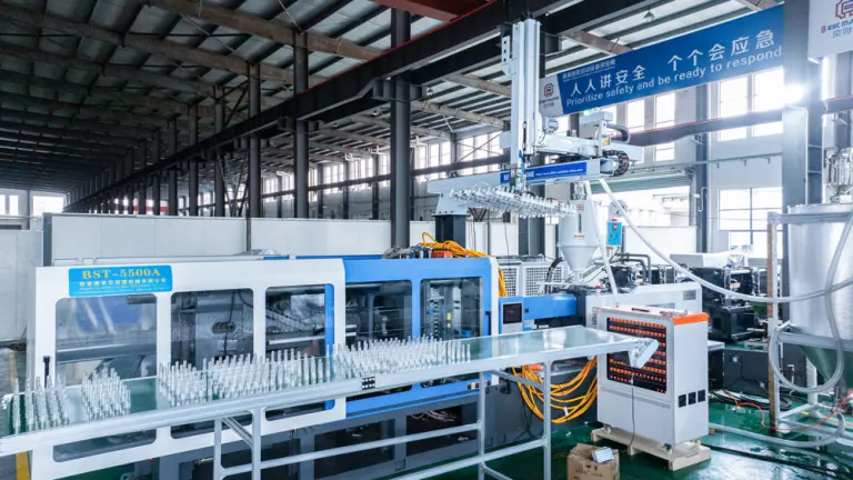 Automated injection molding production workshop