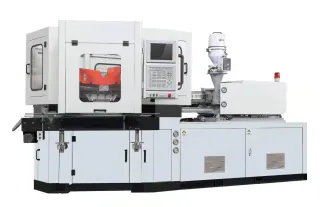 Injection blow molding machine for precision plastic bottles