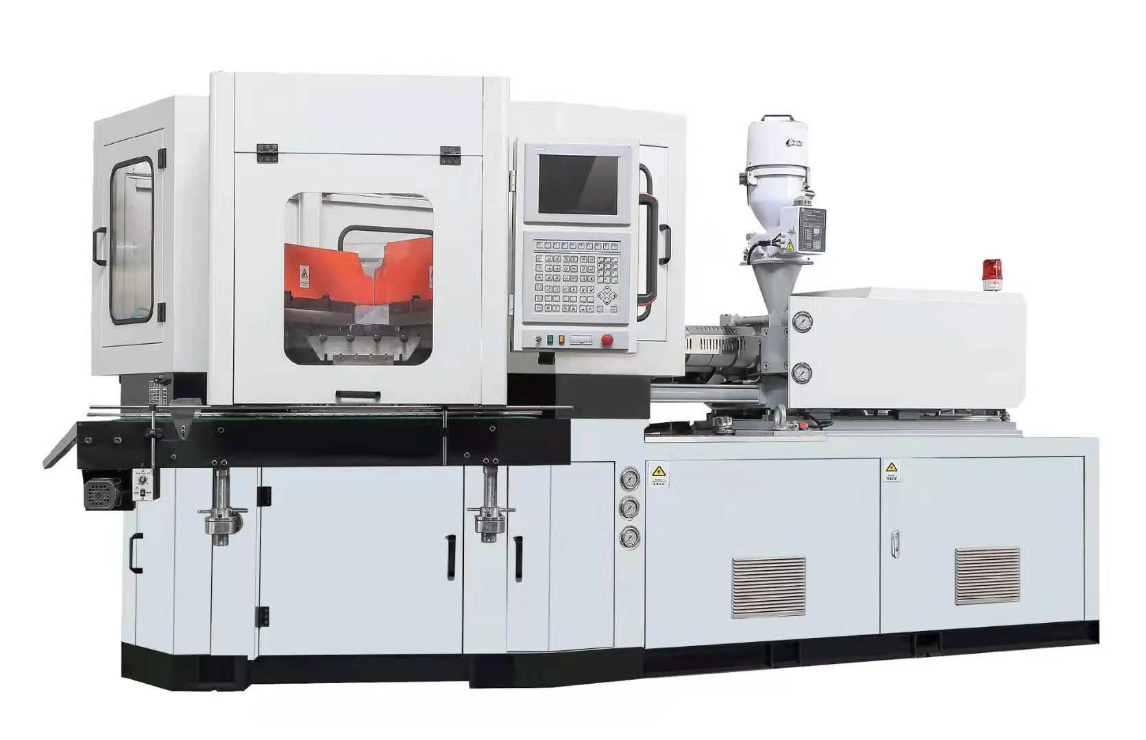 Injection blow molding machine for precision plastic bottles